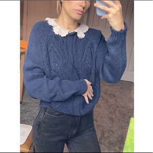 Vintage Lace collar Sweater